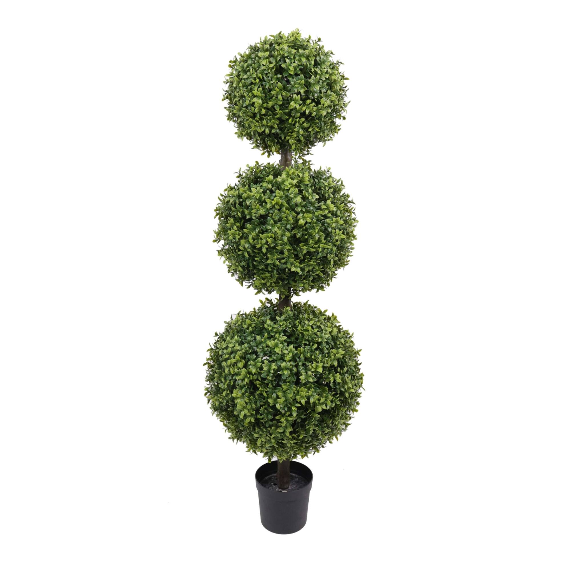 GreenSmart Dekor 4ft. Faux Boxwood Sphere Topiary Tree